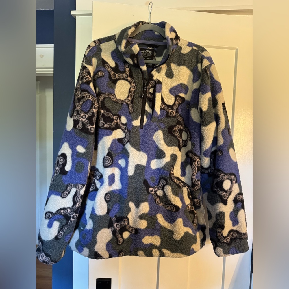 🌊 Billabong x Otis Carey Adventure Div Fleece – Large | Rare Camo Chain Print
